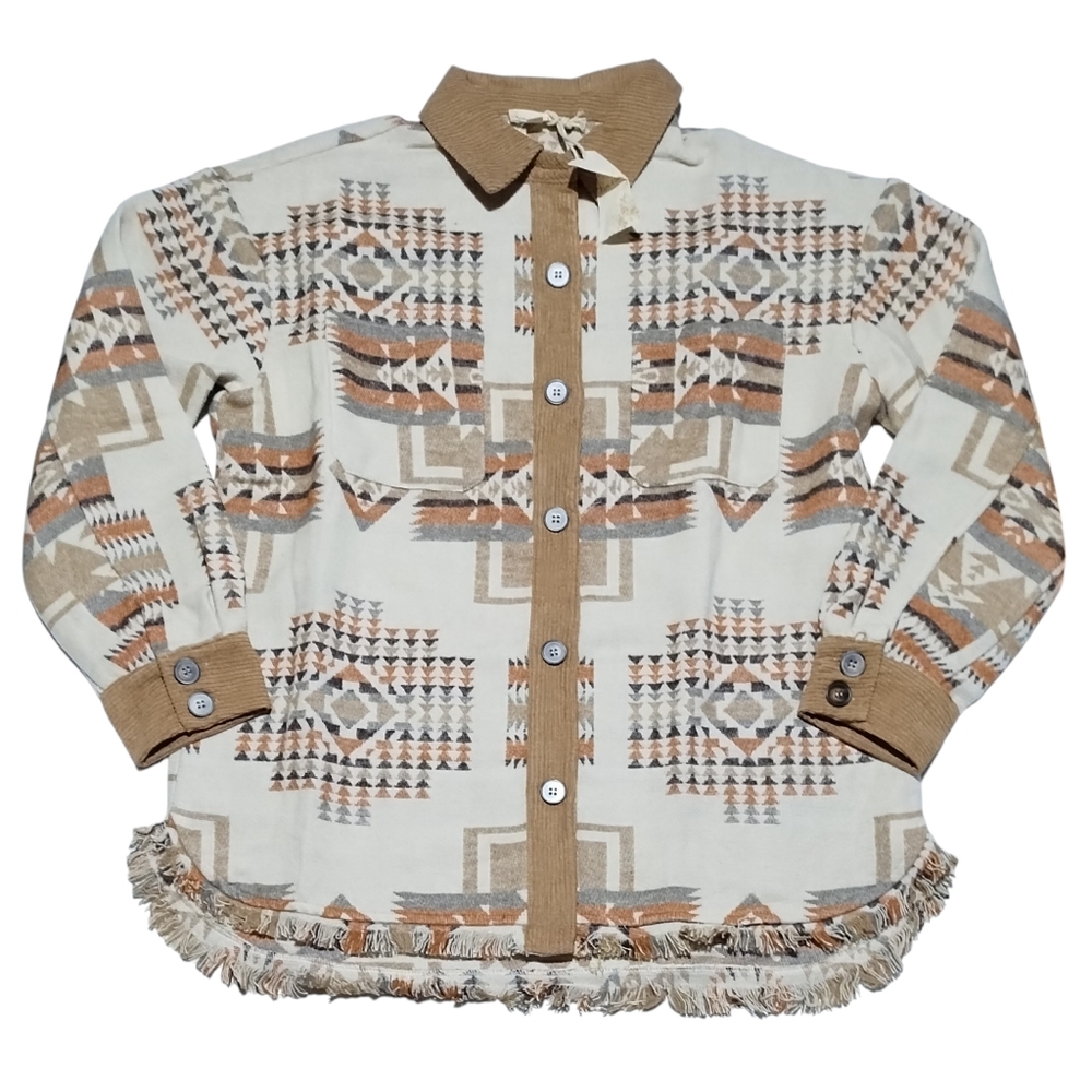 ◾NEW◾WOMEN'S (SIZE M) HEM & THREAD BUTTON DOWN SHACKET